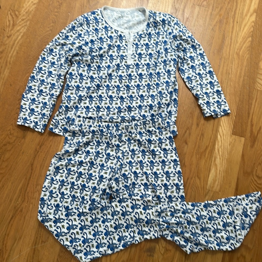 Roller Rabbit Blue Monkey Pajamas